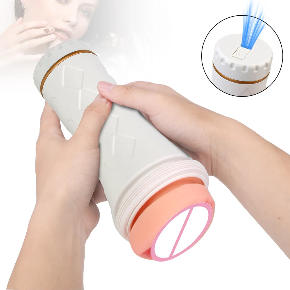 Adult Products Vagina Real Pussy Erotic Sexy Flashlight Shape Penis Pump Big Male Masturbation Cup Sex Machine Sex Toys for Men