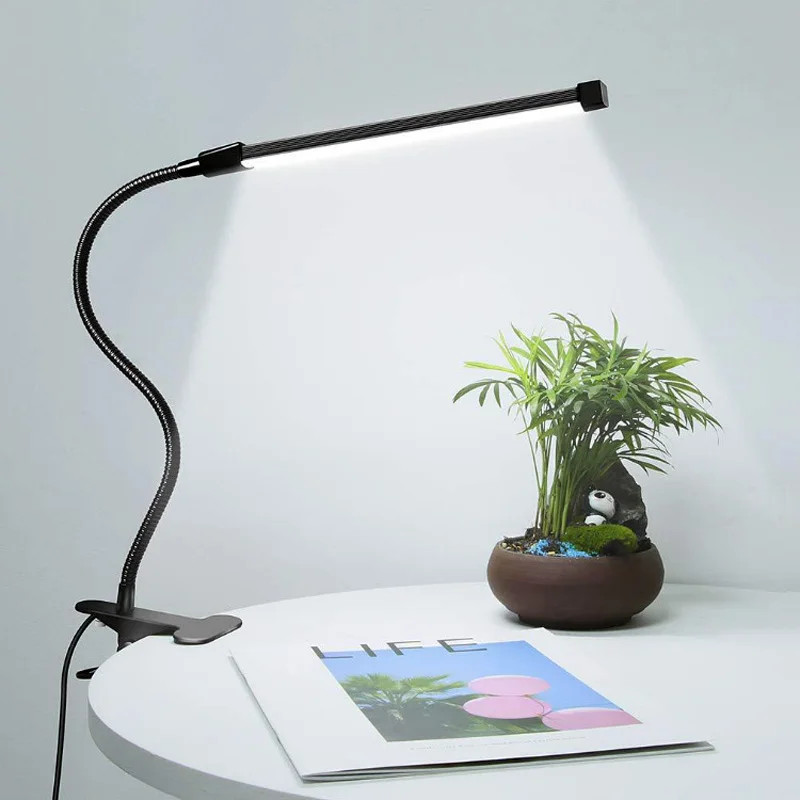 

Dimmable 10 Colours Steering Desk 360° Infinitely Po Light 3 Brightnesses Eye Protection Clip-on Length Lamp Cable