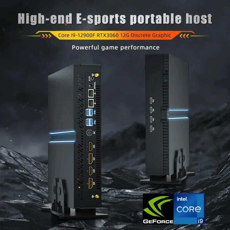 

Игровой мини-компьютер Topton, Intel i9 12900F NVIDIA RTX 3060 12G, версия для настольного ПК PCIE4.0, Windows 11, мини игровой компьютер WiFi6