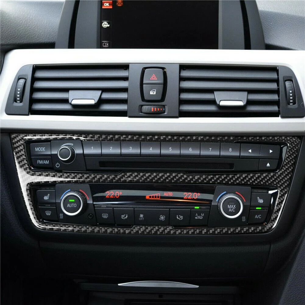 

Углеродное волокно, CD наклейка на консоль Trim для BMW 3 серии F30 2013-19 3 серии, углеродное волокно, интерьерные автомобильные наклейки, центрально...