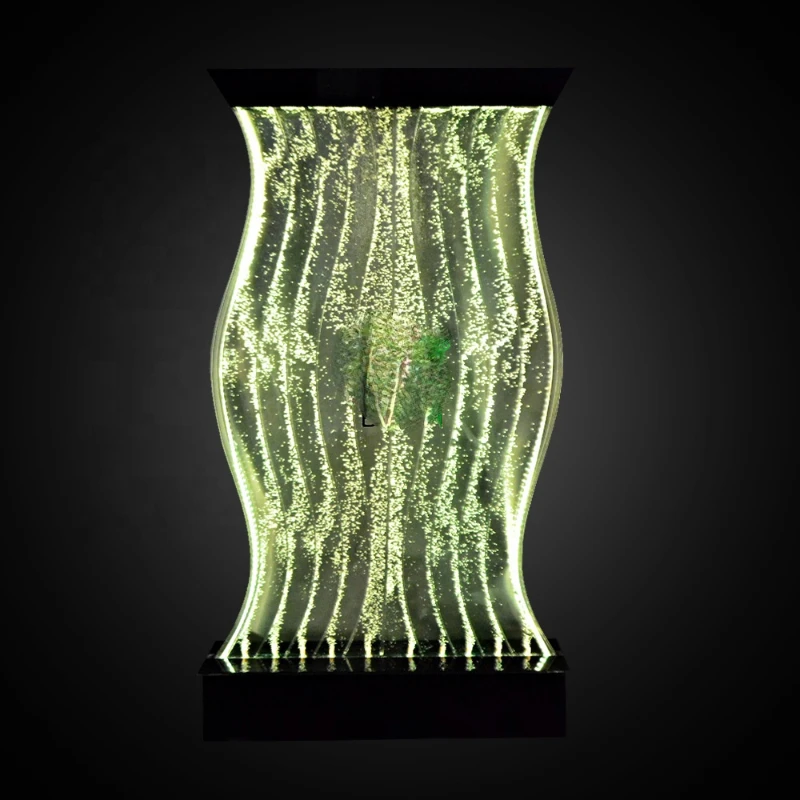 

vase shape led light water bubble wall water fountain home decoration