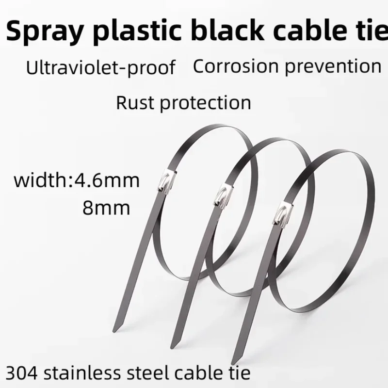 10-100 шт. кабельные стяжки из нержавеющей стали 8 мм