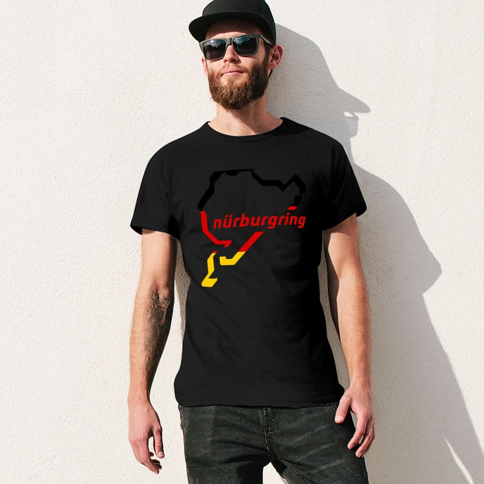 Футболка Nurburgring винтажная футболка с рисунком одежда рубашки футболки аниме