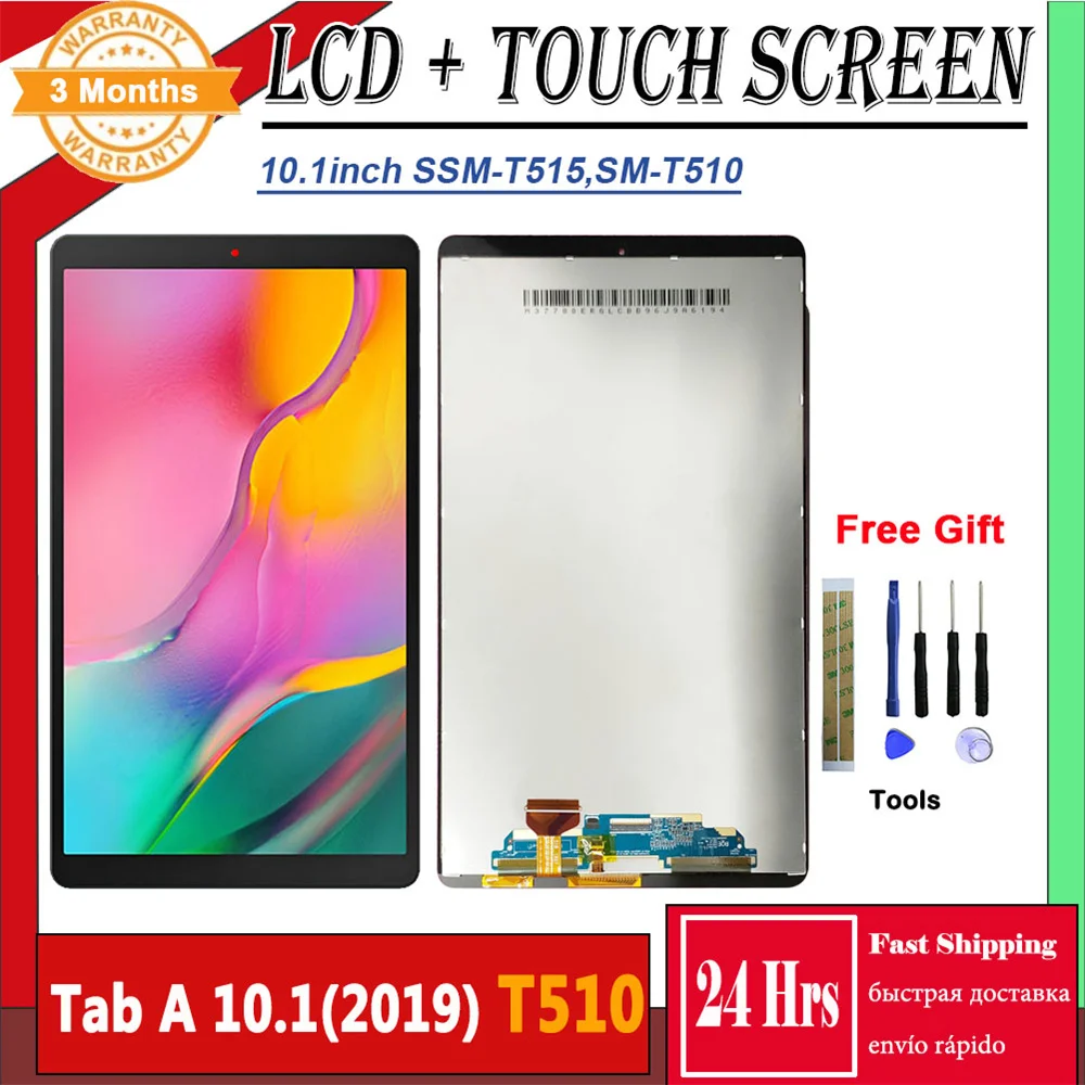 

TFT LCD For Samsung Galaxy Tab A 10.1 2019 LCD Display Touch Screen SM T510 T515 10.1" Replacement Digitizer Assembly