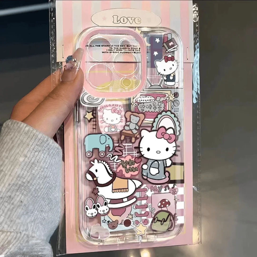 Прозрачный чехол для телефона Kawaii Hellokitty Samsung A12 A13 A15 A22 A23 A24 A25 A30 A53 A54 A55 A72 A73