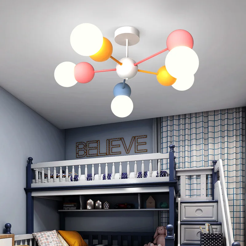 Girl Boy Planet Chandelier Lamps for Bedroom Nordic Creative Children's Room Lamp Modern Simple Led Ceiling |
