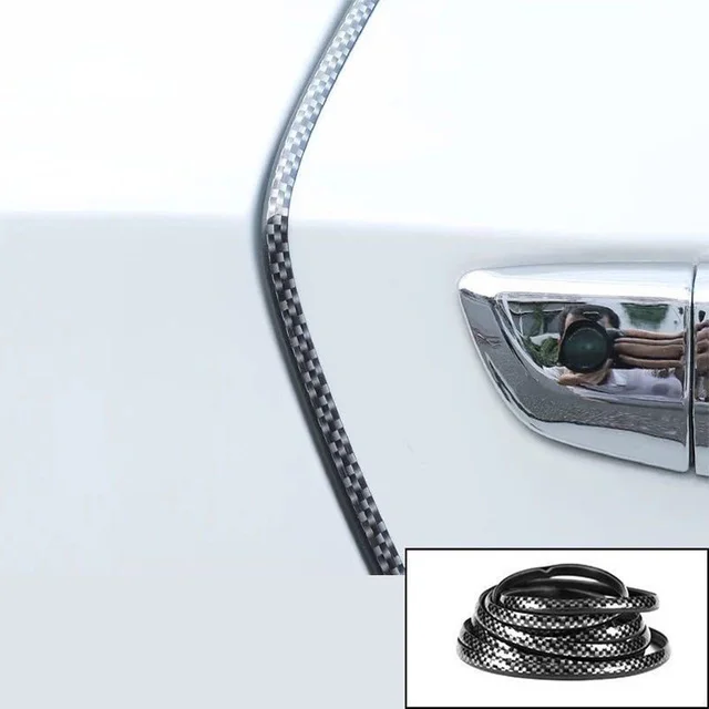 

10/15/20M Car Door Edge Guards Strip U Type Shape Black Carbon Fiber Trim Molding Seal Protector Auto Care Tools Accessories