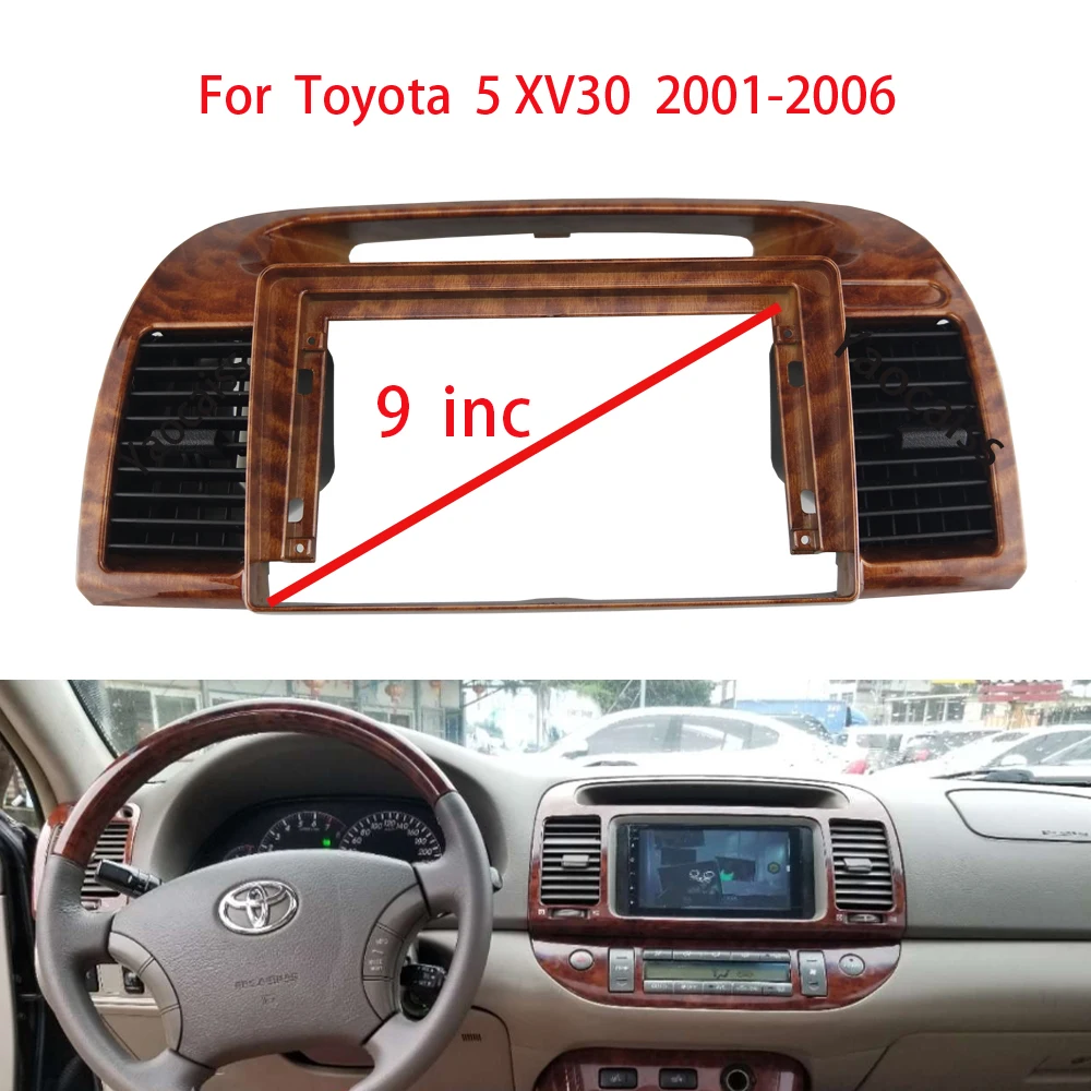 

Для 2001-2006 TOYOTA CAMRY (9 дюймов) автомобильный радиоприемник Fascias Android GPS MP5 стереоплеер 2 Din головное устройство панель установка рамы приборной панели