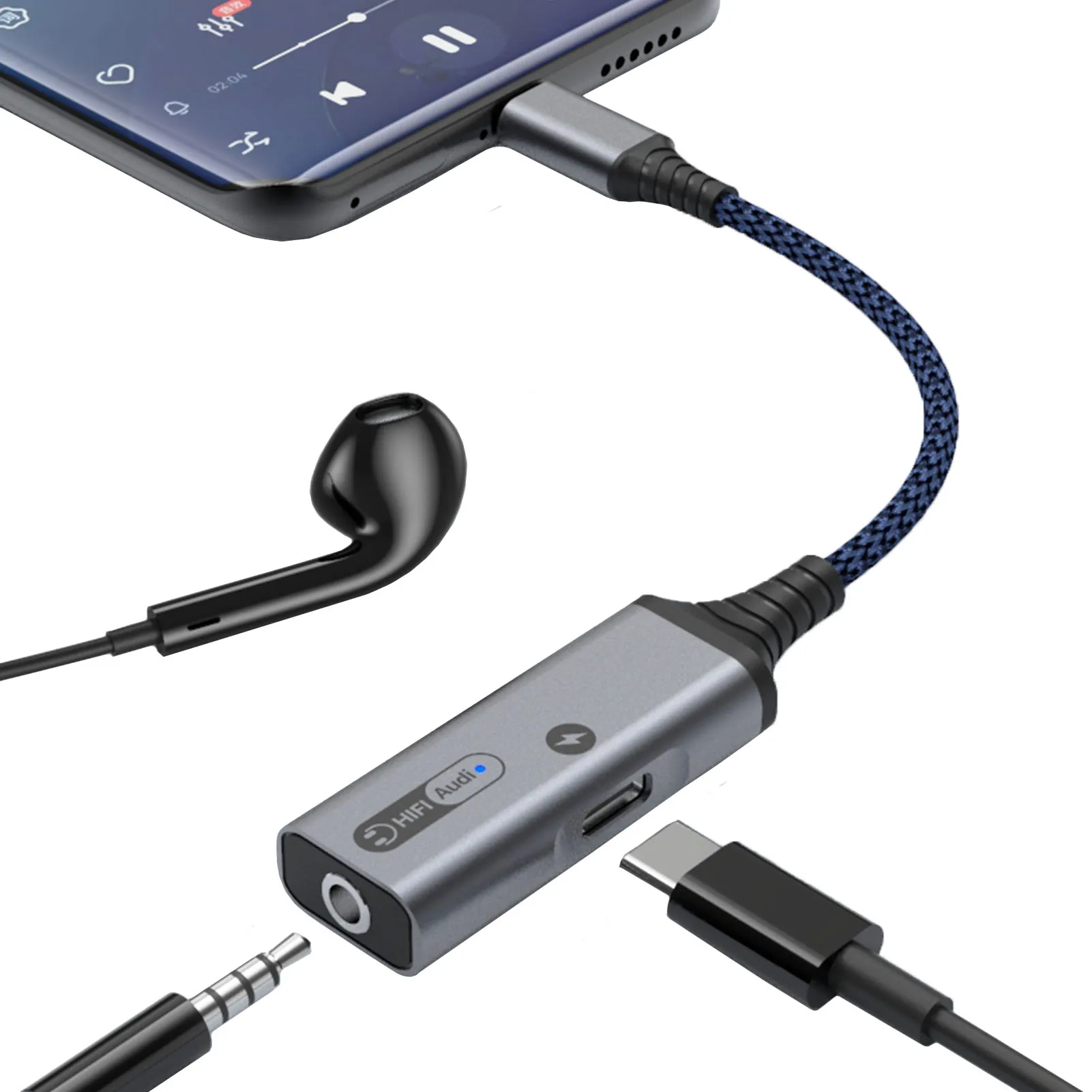

Адаптер для подключения аудиоразъема USB Type-C к наушникам