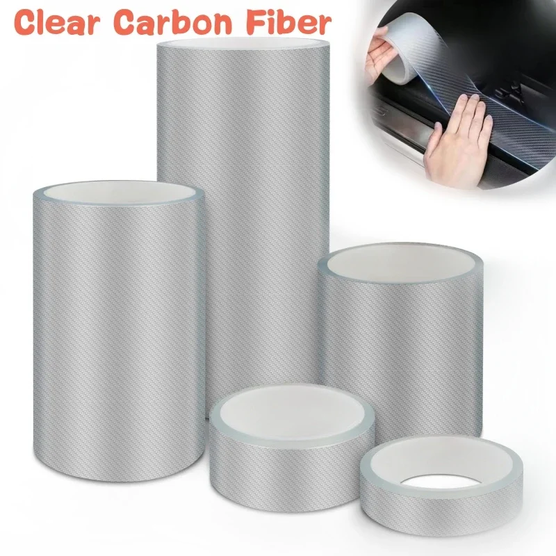 

Прозрачная нано-лента из углеродного волокна, защита края двери, бампер, полоса для предотвращения столкновений, автомобильная наклейка, защита рамы велосипеда, пленка «сделай сам»