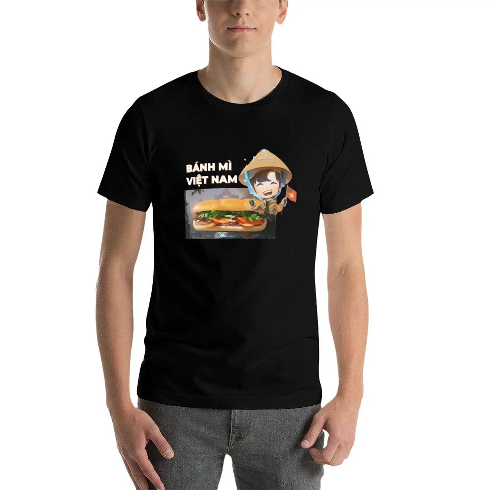 Фото Футболка с изображением вьетнамской еды Banh mi, повседневная футболка для ежедневного образа №3
