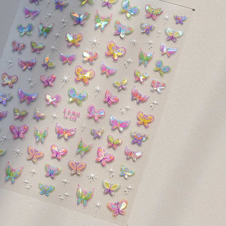 1 шт. декоративные 3D-Наклейки для ногтей в виде разноцветных ракушек