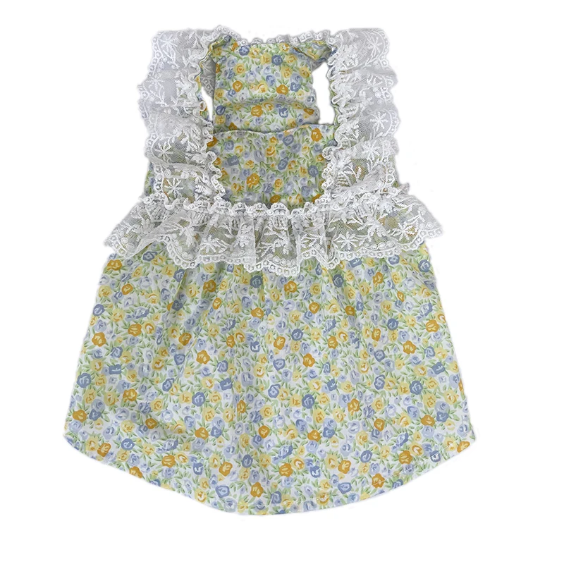 

Милое Цветочное платье для собаки, летняя одежда для домашних животных, костюм для маленькой собаки, юбка, Бишон, померанский чихуахуа, женская одежда для собак