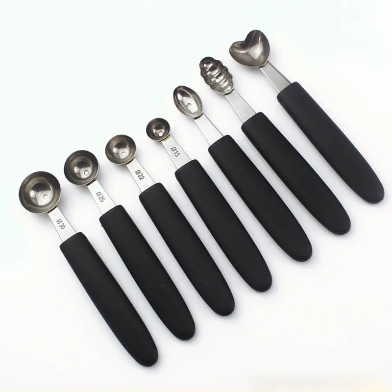 

Multifunctional Single Head Stainless Steel Fruit Dig Ball Spoons Portable Ice Cream Spoons Melon Scoops Kitchen Tools