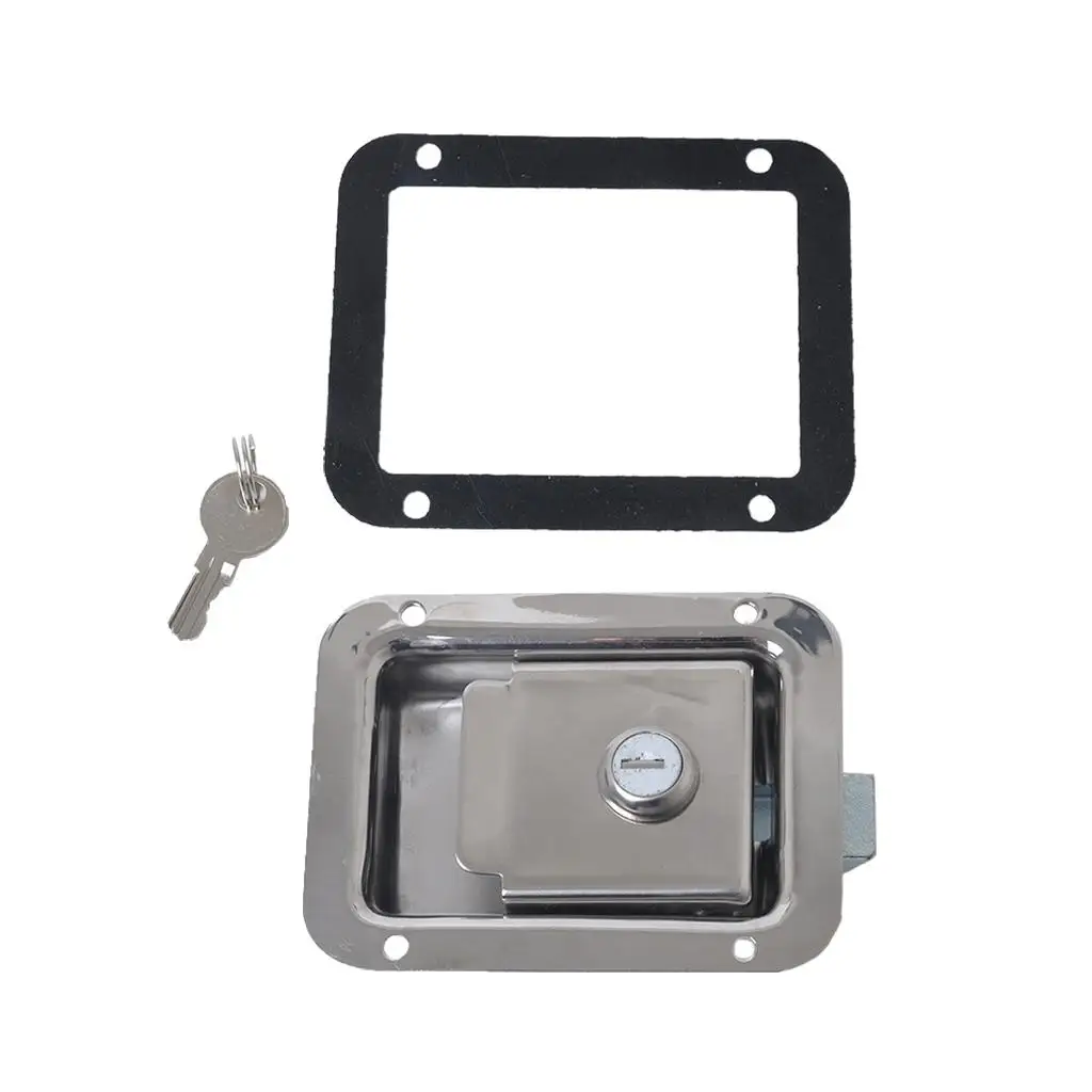 

Marine Yacht RV Stainless Steel Paddle Latch & Key for Caravans Tool Box
