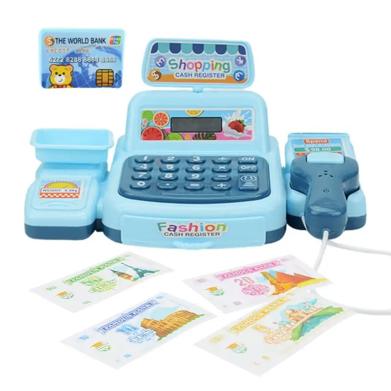 

Cashier Toy Cash Register Playset Supermarket Checkout Toy With Sound And Light Pretend Play Cashier Gift For Toddlers