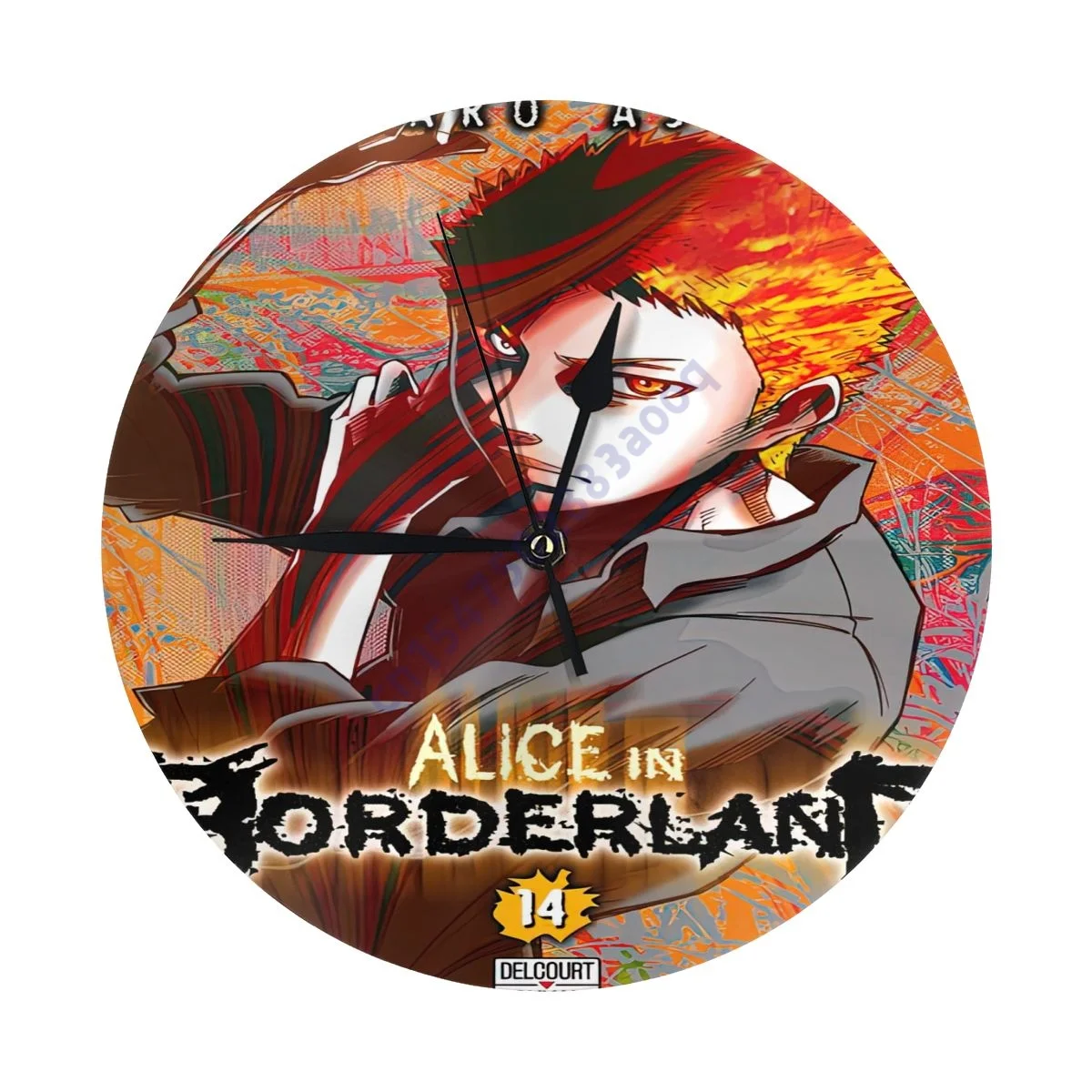 

Alice In Borderland Anime Wall Clock Household Retro French Color Country Decoration No Tick Mute Retro Round Clock Luxury