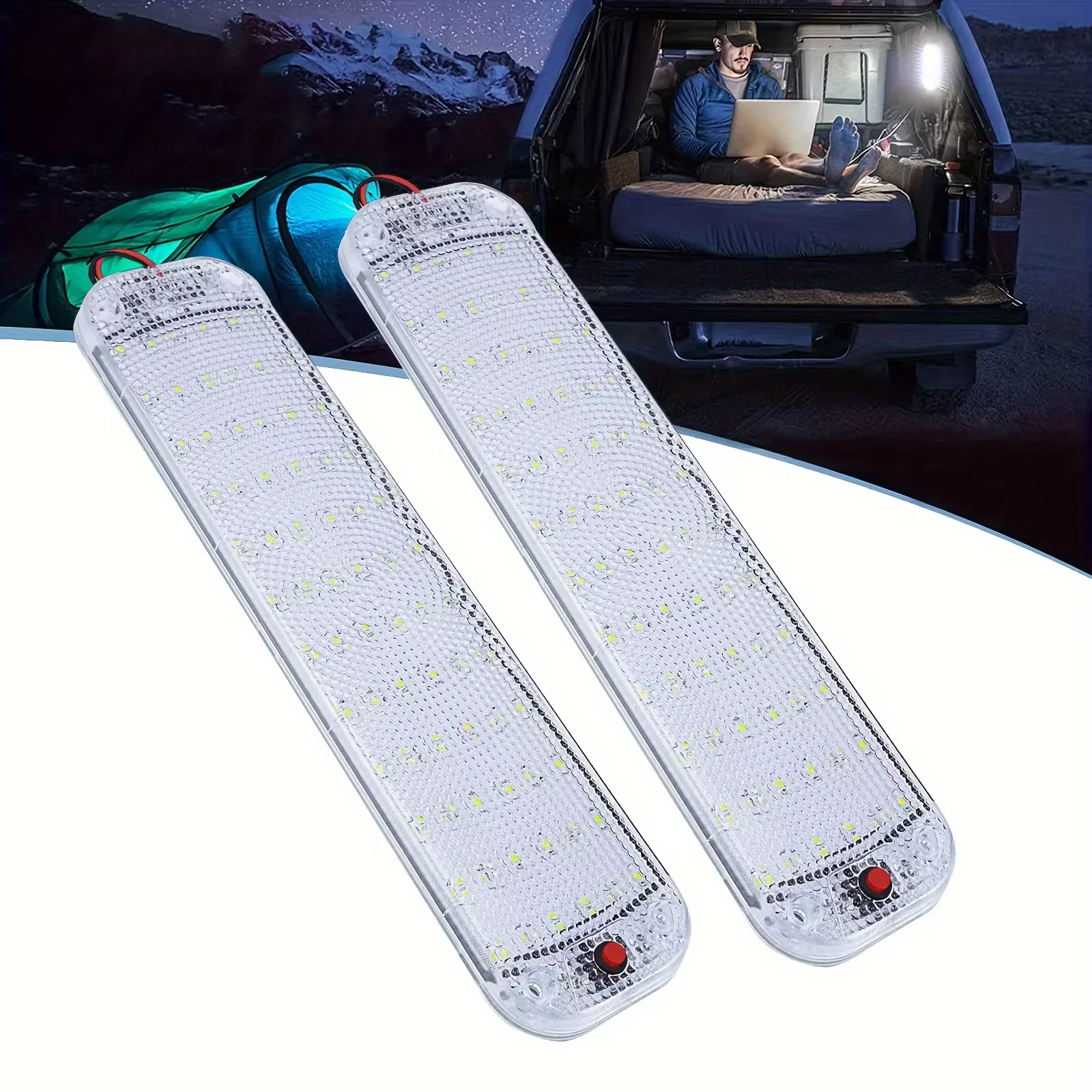 

Комплект Из 2-х Ярких Светодиодных Ламп Для Чтения В Салоне Автомобиля 12В/24В, Для Автобусов, Кемперов, Лодок, Грузовиков