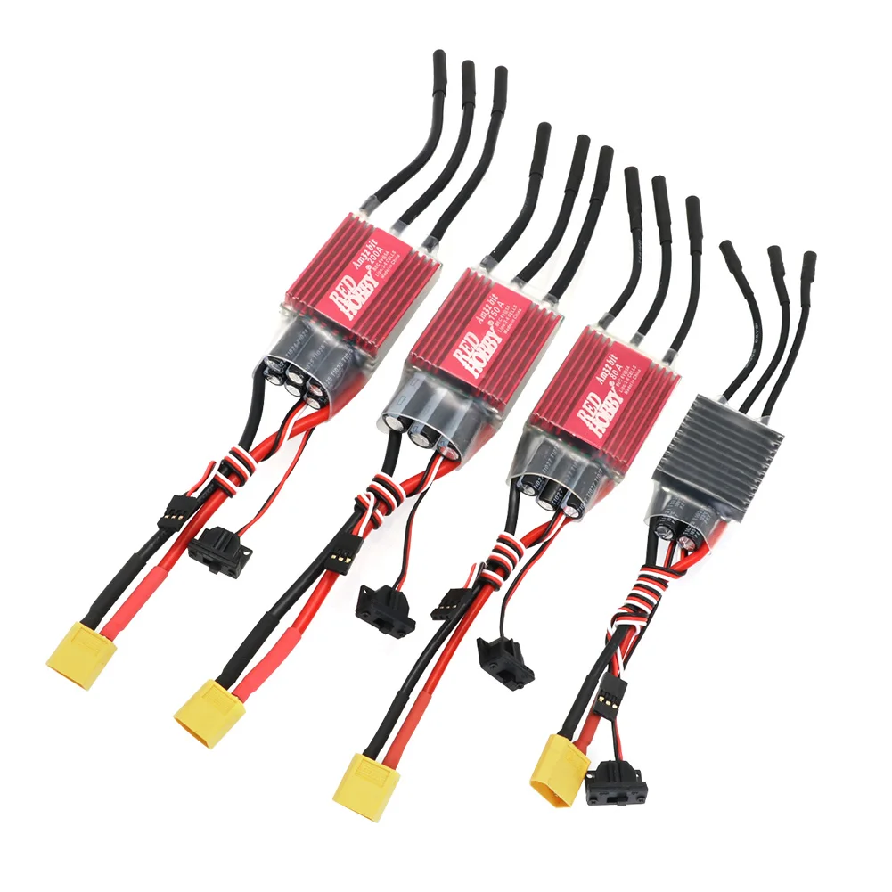 Фото RedHobby AM32 60/80/160/200A Бесщеточный ESC 2-6S BEC Программирование ESC для 1/10 1/8 радиоуправляемой машины и радиоуправляемой лодки №5