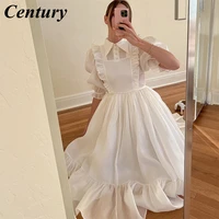 century ivory white french evening dresses a line elegant prom dresses pleat custom size evening gowns vestidos de fiesta