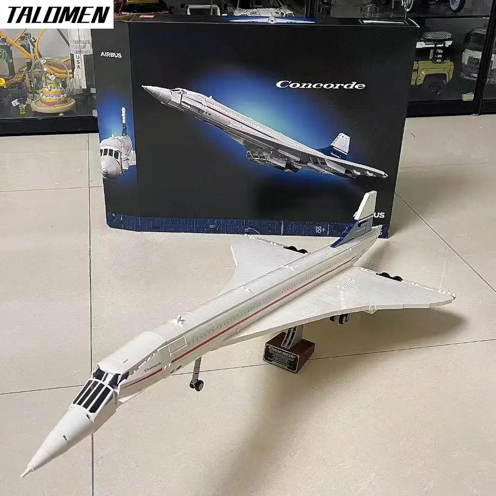 

2023 NEW 10318 ICONS Concorde Airbus Famous Supersonic Commercial Passenger Airplane Model Building Blocks Toys For Kids Gifts