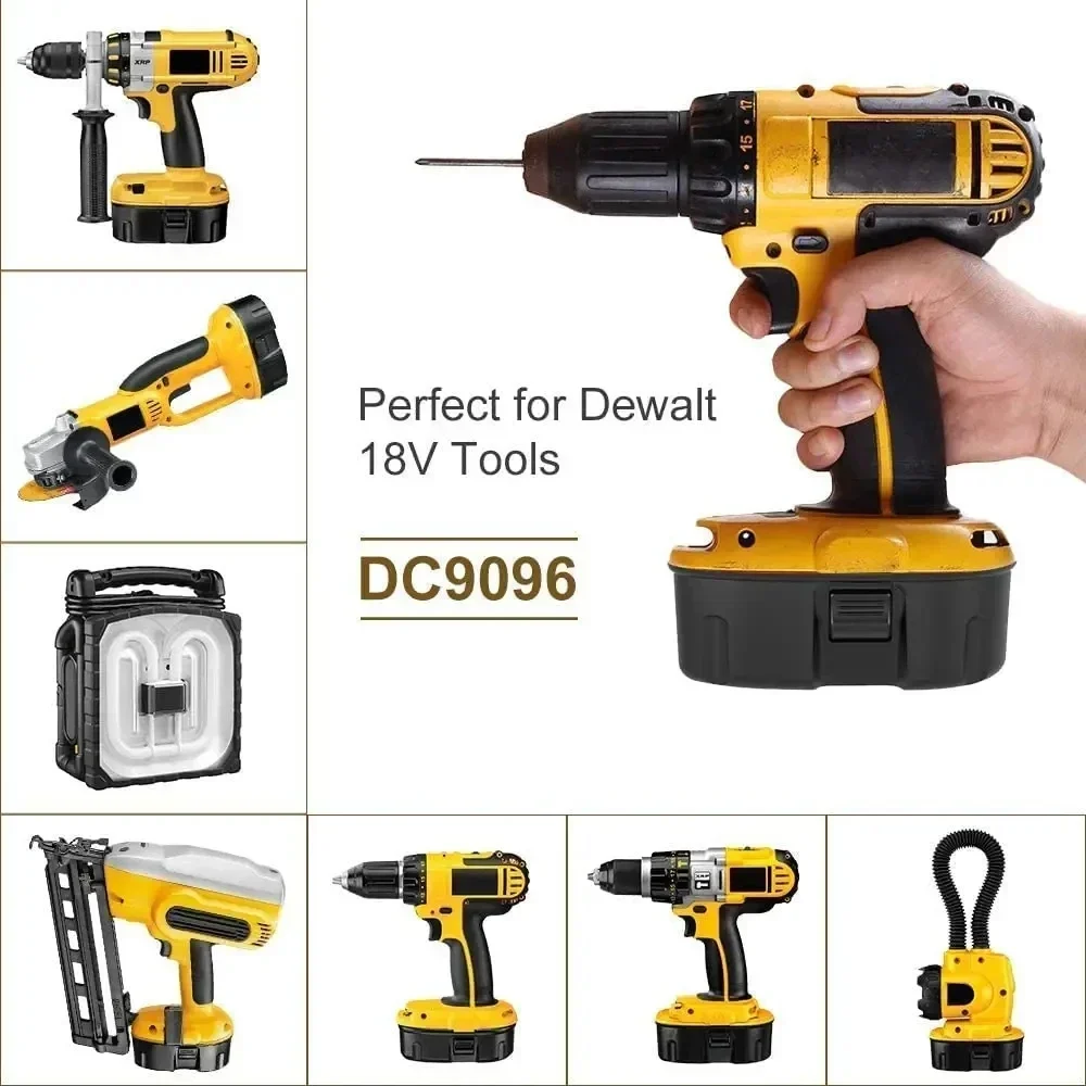 100% 18V 6800mAh Ni-MH DC9096 сменная батарея для Dewalt DE9098 DE9095 DE9096 DW9096 аккумулятор