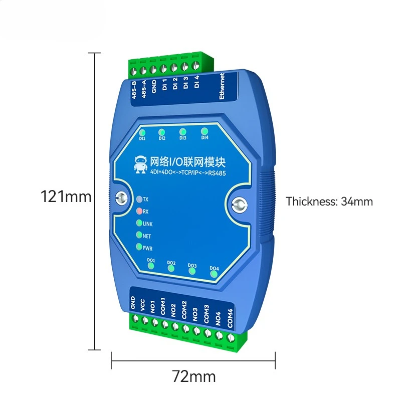 

Ethernet I/O Networking Module 4DI 4DO CDEBYTE ME31-AXAX4040 Support Modbus DI Filter RS485 Ethernet Networking Module