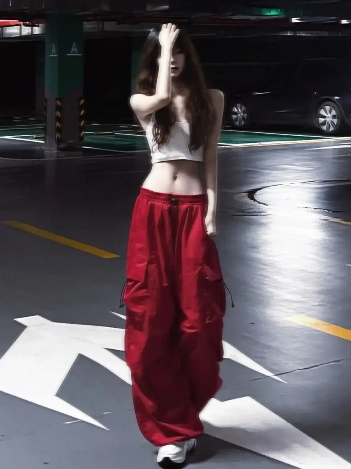 Брюки-карго для женщин брюки неформальные холгады с высокой посадкой пьерна