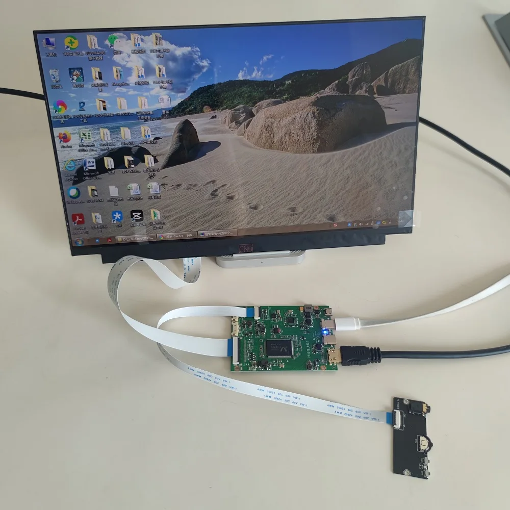

Плата контроллера EDP, 14 "1920X108 0, Светодиодная панель IPS, экран + USB Type-C 5 в Mini HDMI, совместима с ПК, ноутбуком PS X360, малином