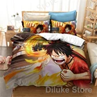 Популярный обезьяний D. Luffy постельное белье с принтом аниме слитный мультфильм 3d постельное белье Детский комплект пододеяльника наволочка большой размер