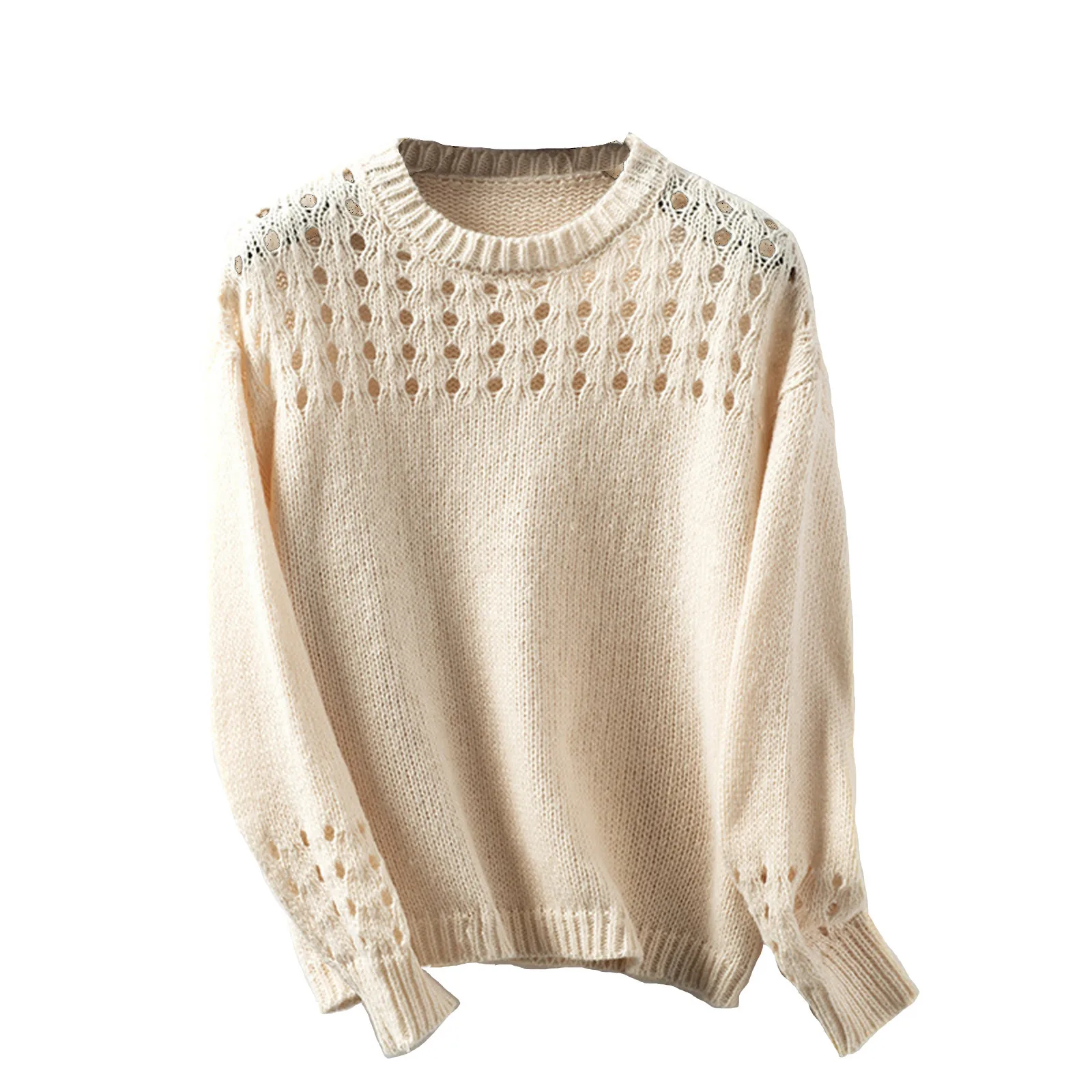 Трикотаж с вырезом женские осенние и зимние пуловеры свитера вязаные