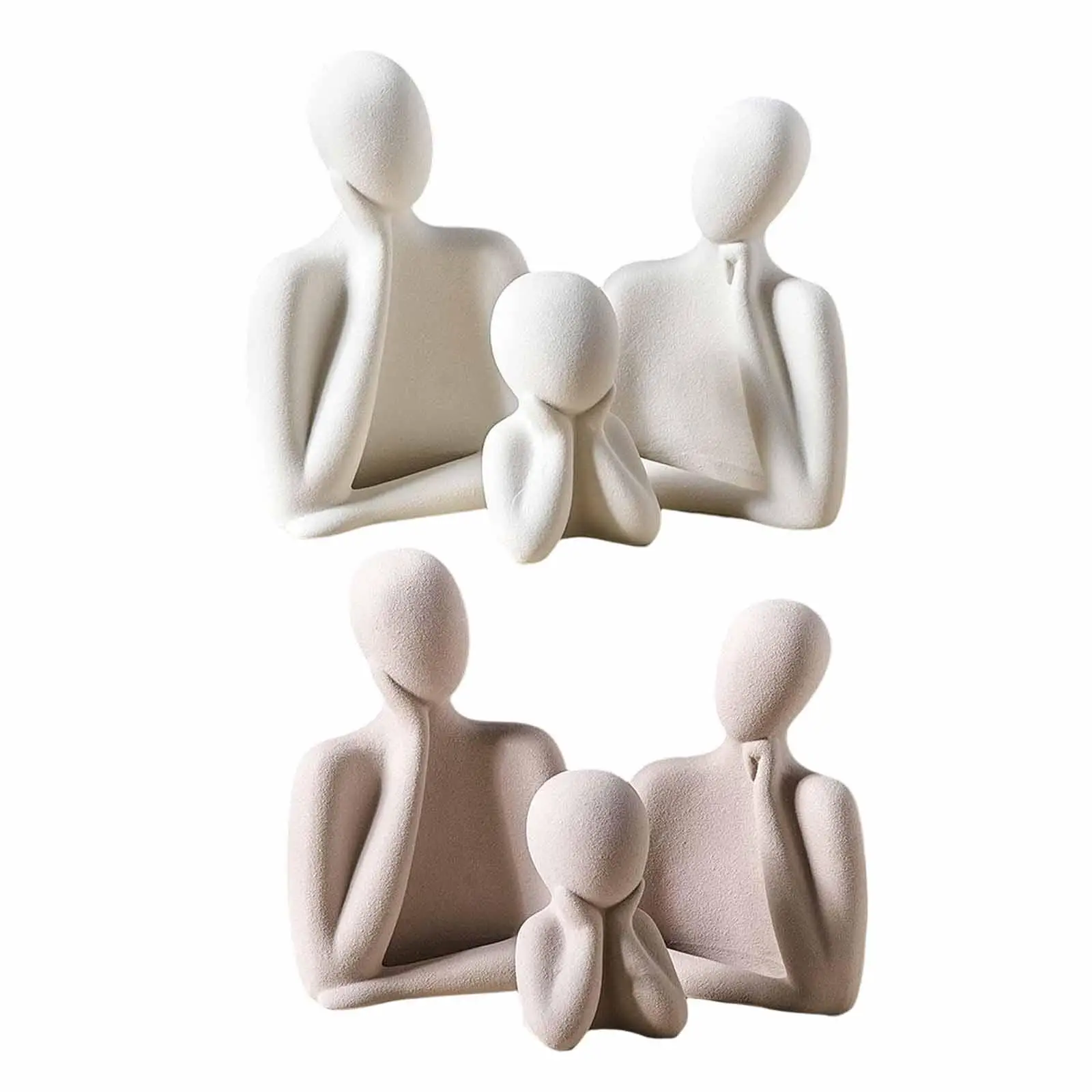 

3Pcs Modern Abstract Family Statues Crafts Figurine Home Decor Living Room
