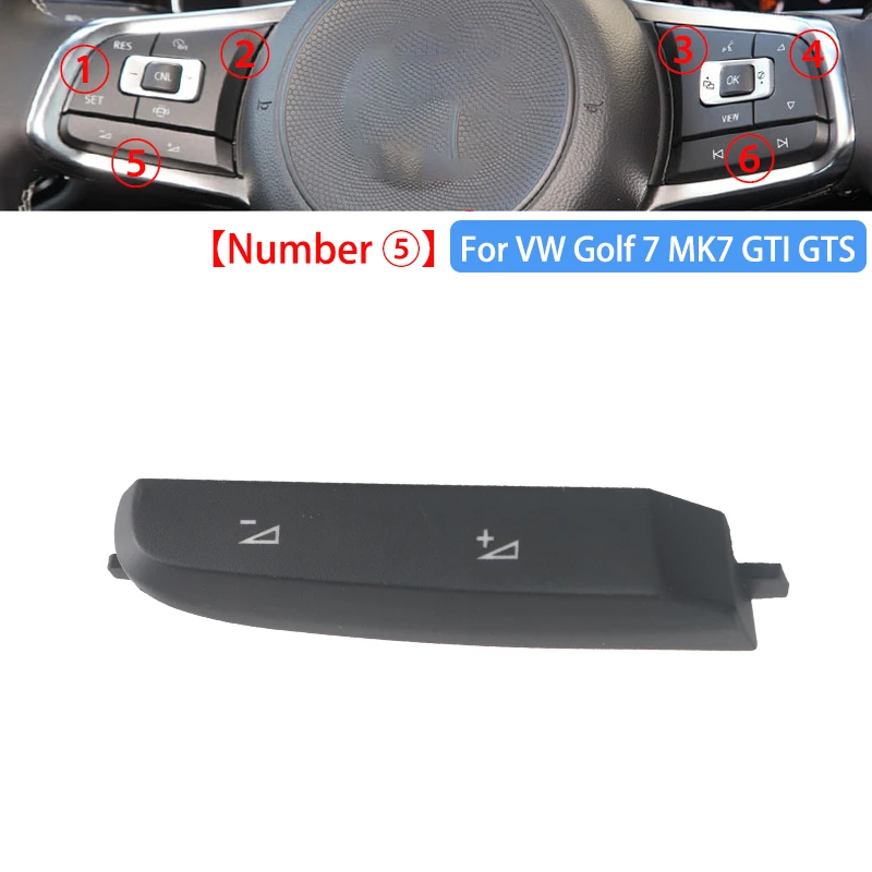 

Для VW Golf 7 MK7 GTI GTS Многофункциональная кнопка громкости/люз/уменьшение/вверх/RES SET/режимная кнопка декоративная крышка корпуса