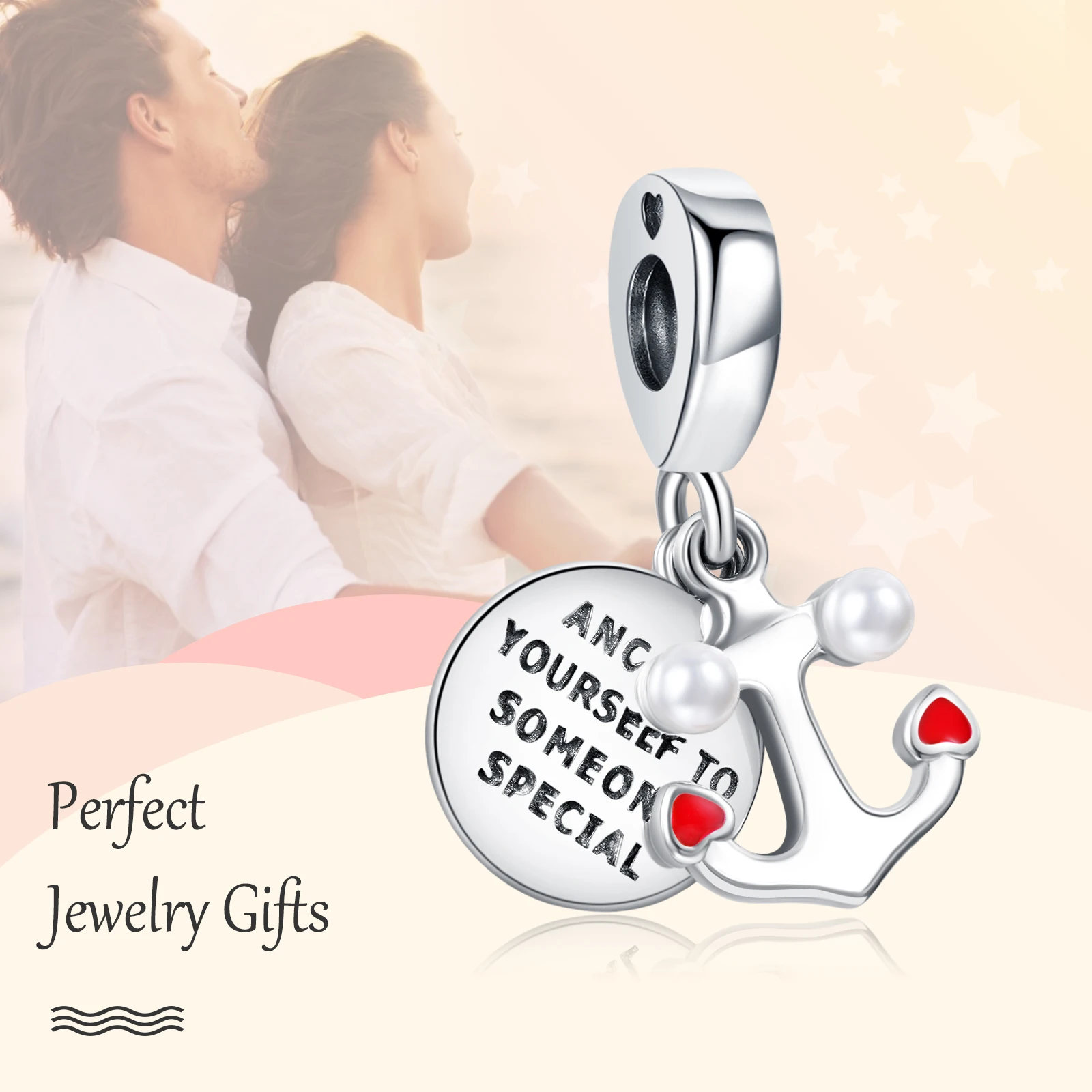 

Erizteya Yourself To Someone Special Pendant Charm Silver Plated Fits Bracelet Woman Birthday Anchor Charms Jewelry