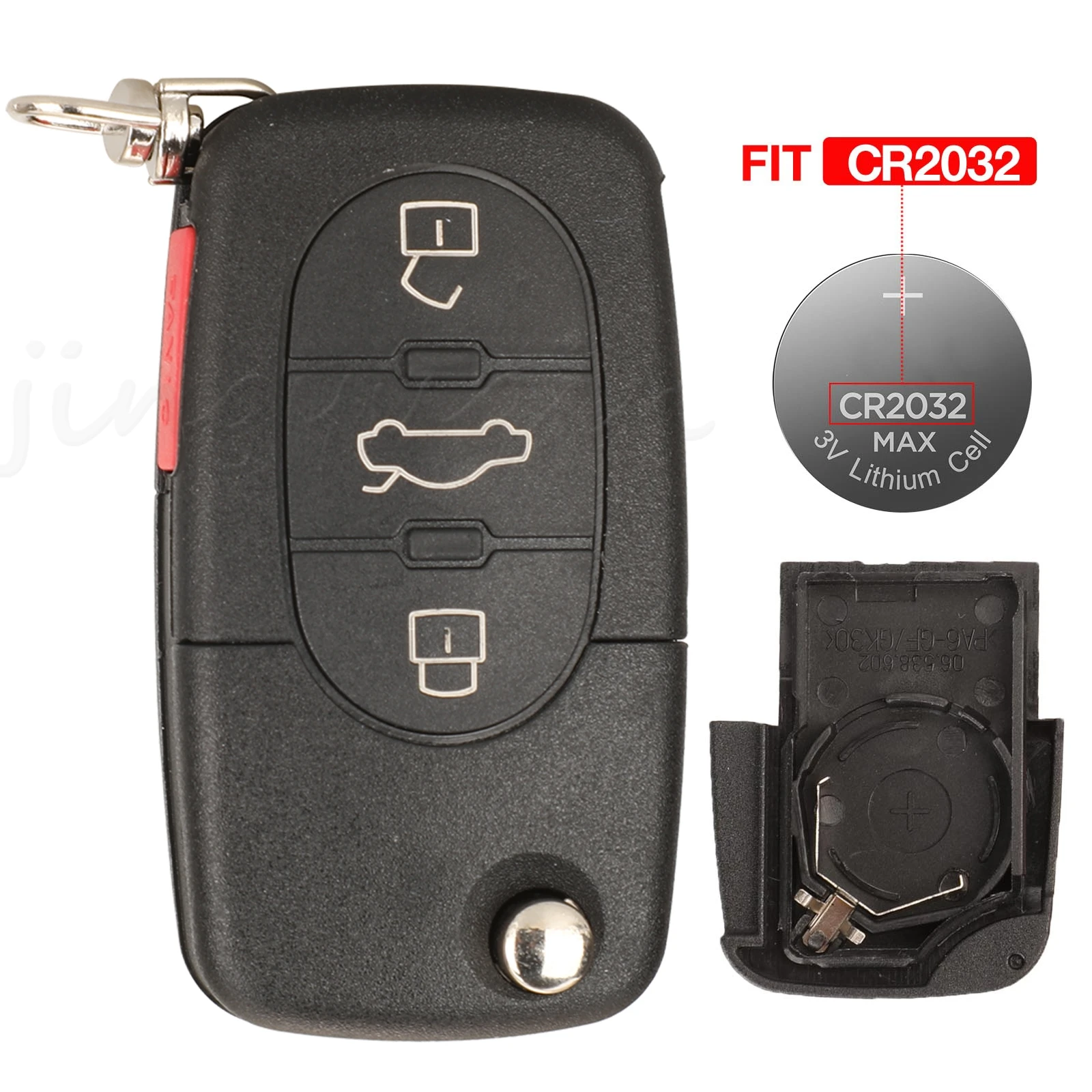 

Jingyuqin 2/3/4 кнопочный автомобильный переключатель, откидной ключ, корпус для Volkswagen Vw Jetta Golf Passat Beetle Skoda Seat Polo B5