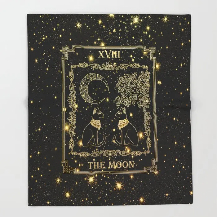

Фланелевое Одеяло Tarot The Moon, домашний текстиль, мягкое флисовое покрывало, покрывало для дивана, кровати, путешествий