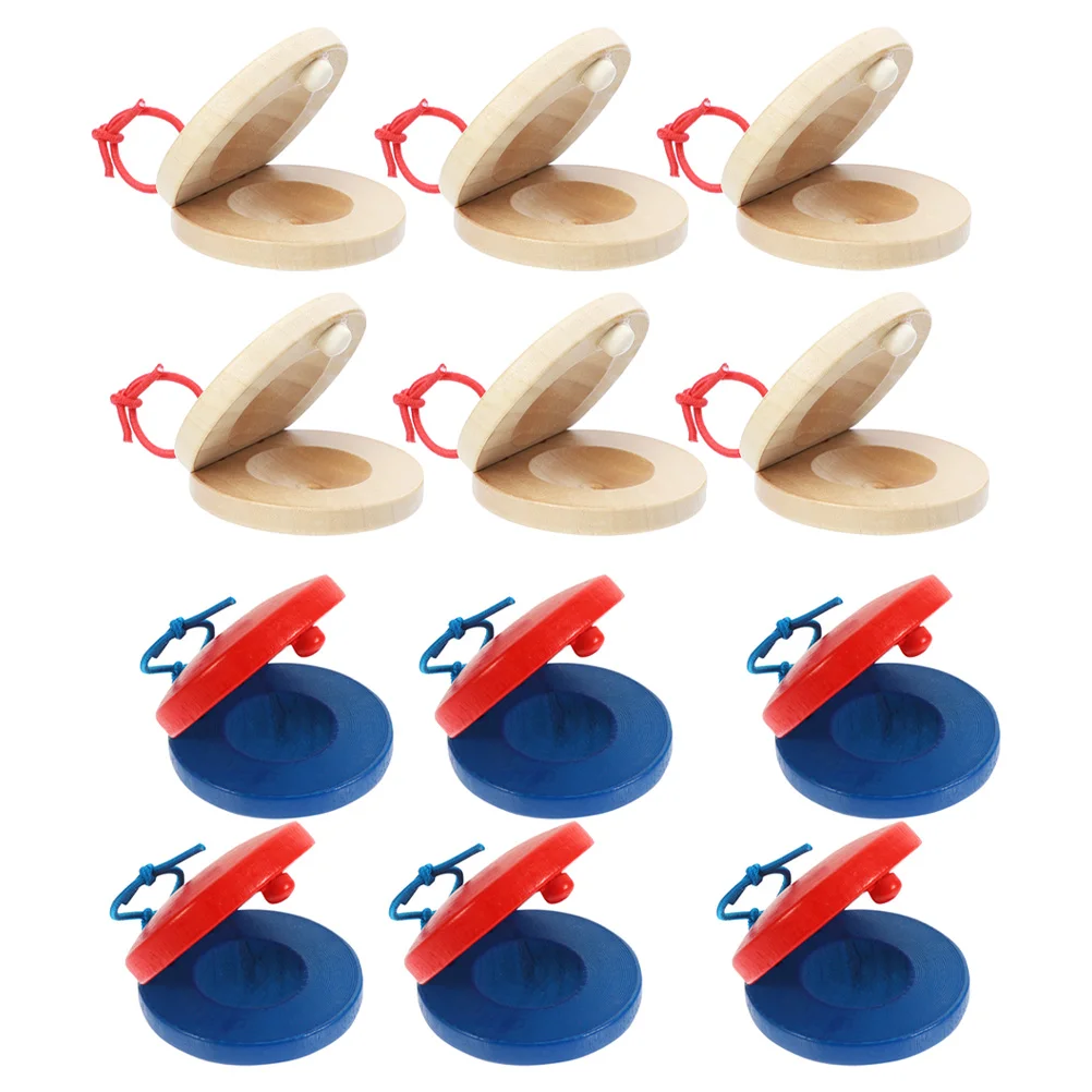 

Castanets Percussion Wooden Instrument Kids Musicalrhythmhand Castanet Clapper Children Tones Set Finger Clappers Wood