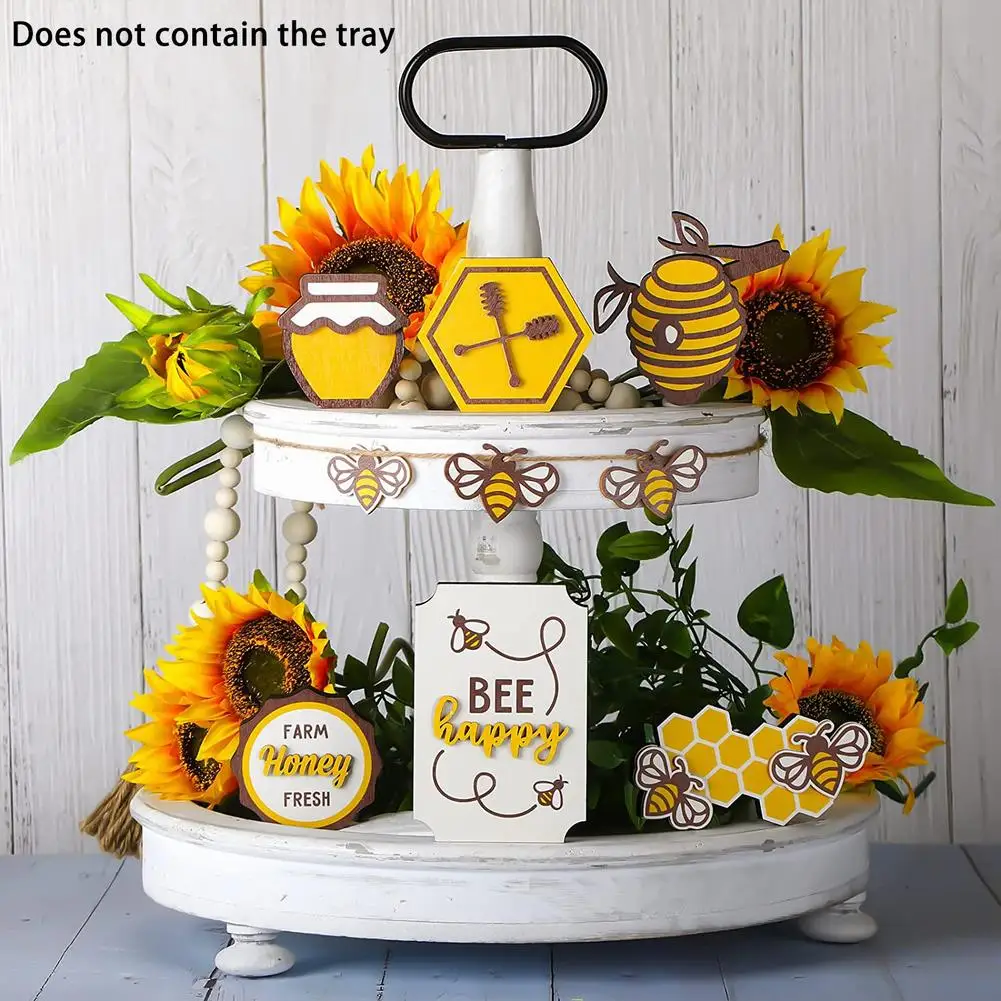 

Durable Useful Practical Tray Decor Decorative Tiered Tiered Pallets Without Tray Mini Bee Festival Party Smooth