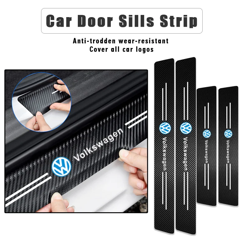 

Universal Car Door Sill Door Edge Stickers Protect for Volkswagen Polo Gol R Golf 4 5 6 7 B7 B6 T5 4 3B7 601 171 Car Accessories