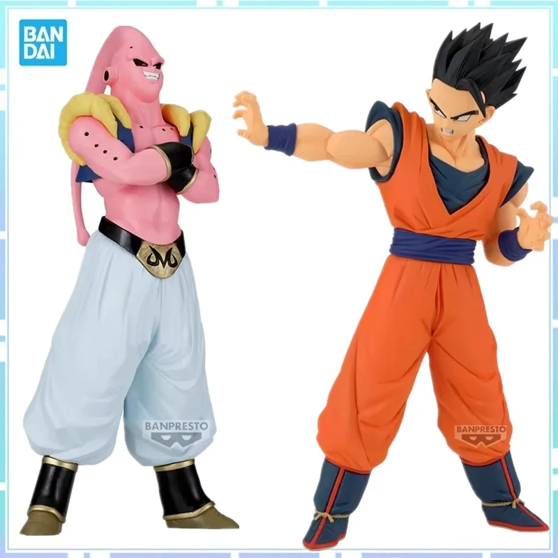 Фото Bandai Original Banpresto Anime Dragon Ball Z Match Makers Majin Buu Son Gohan ПВХ Фигурка Модель Коллекционная игрушка Подарки №1