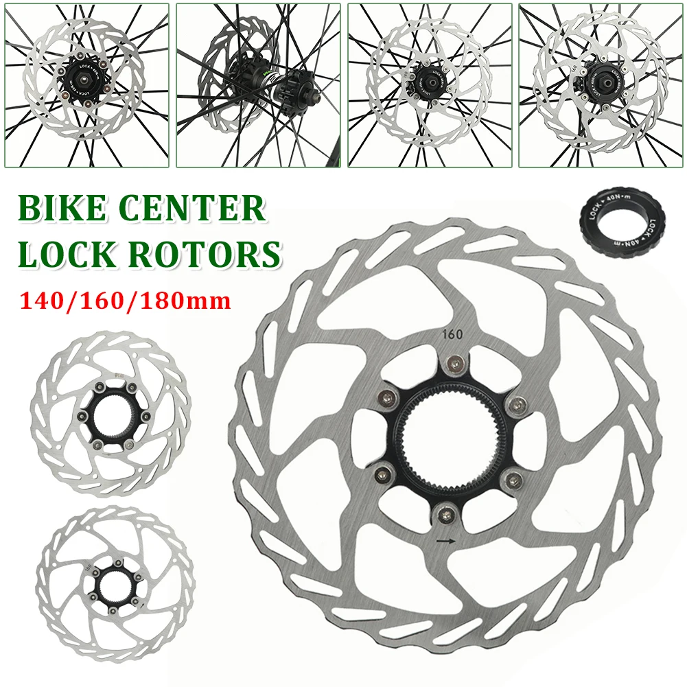 

140mm/160mm/180mm MTB Road Bike Centerlock Disc Brake Rotors Heat Dissipation Cooling Hollow Pads Disk Center Lock Bike Parts