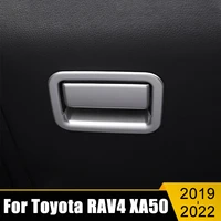 abs car storage box co pilot handle bowl cover decoration sticker for toyota rav4 2019 2020 2021 2022 rav 4 xa50 accessories