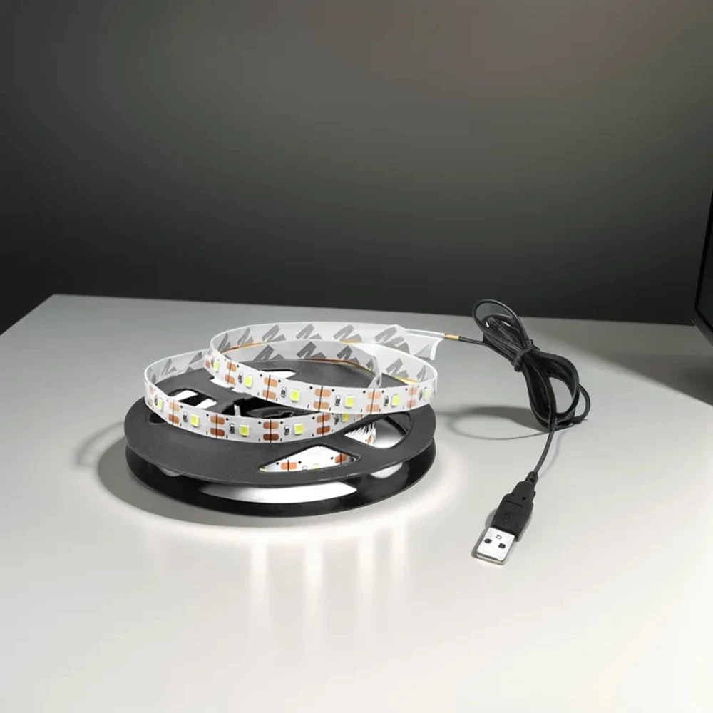 DC5V USB Гибкая Светодиодная Лента Белый/теплый Белый SMD 2835 Для Домашнего