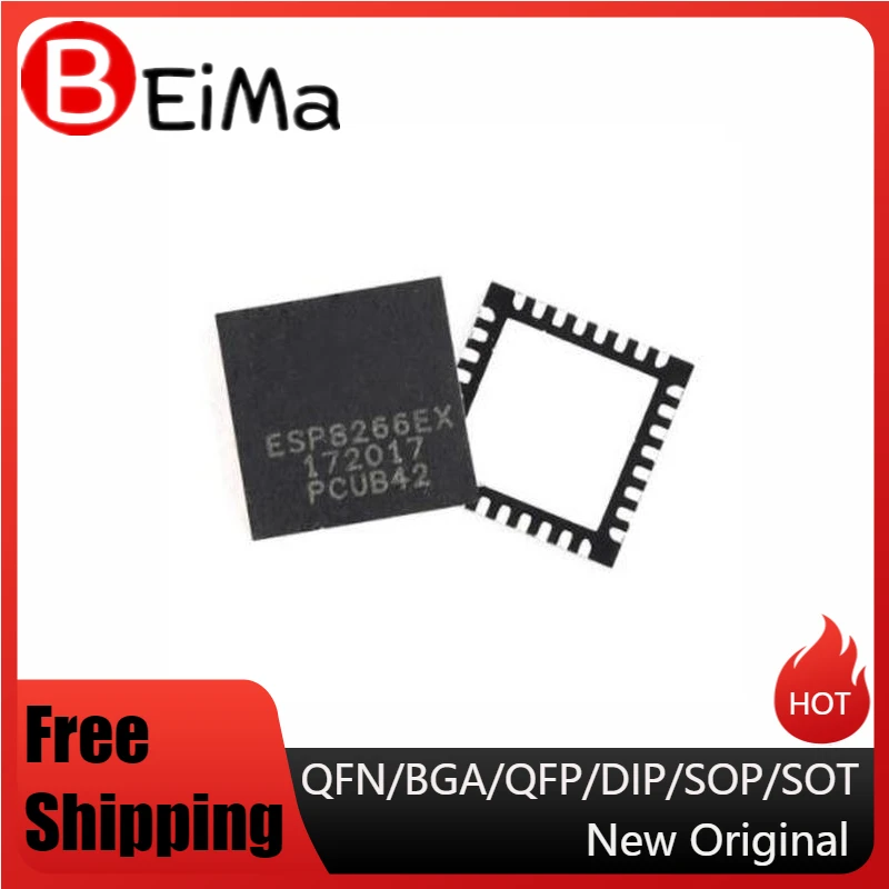 

(1-30piece) ESP8266EX ESP8266EX QFN32 WIFI Wireless Transceiver Chip IC Provide One-Stop Bom Distribution Order Spot Supply
