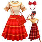 Детский наряд для девочек с цветочным принтом, листьями лотоса