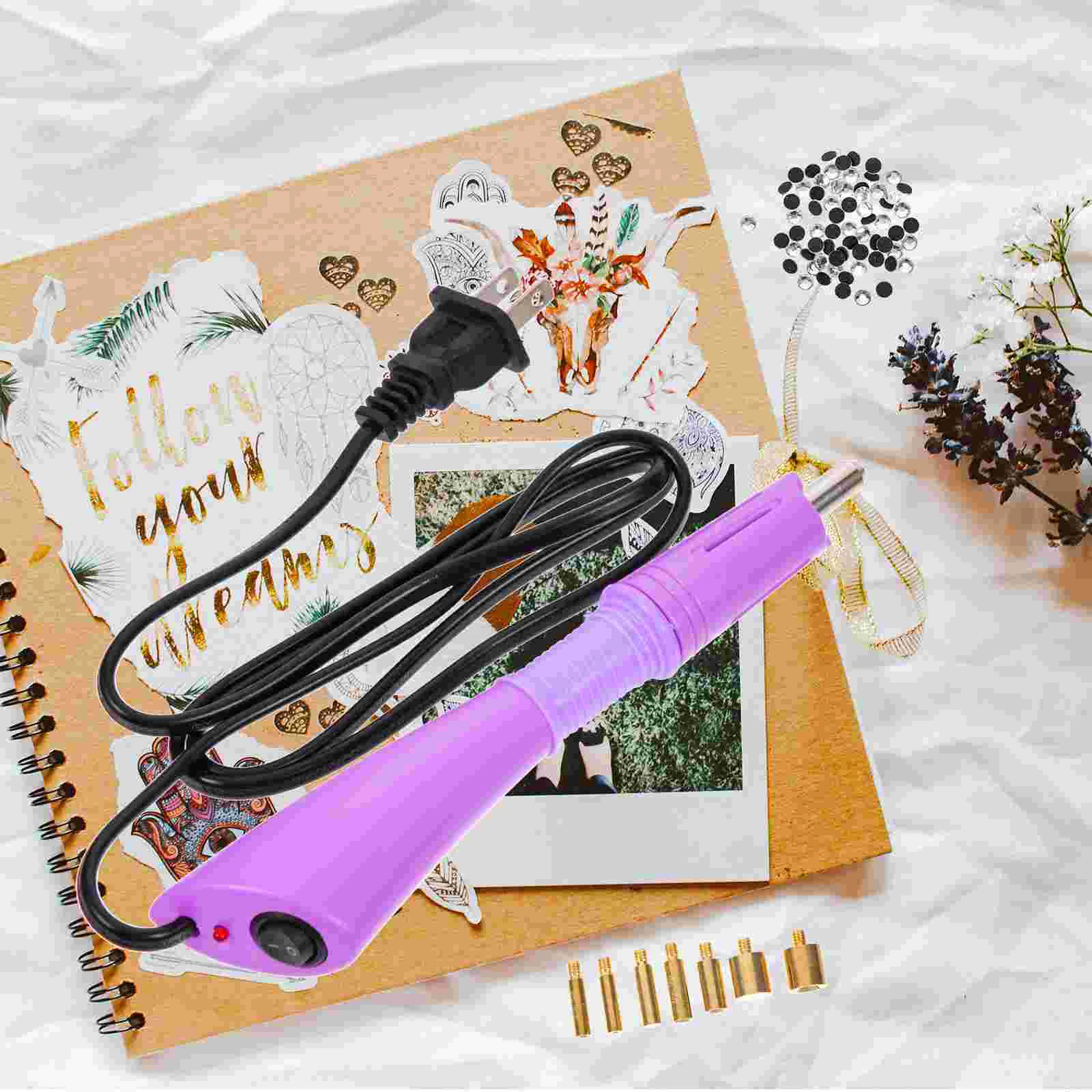 

4 Sets Applicator And Picking Rhinestones Fix Rhinestones Fix A Flat Tools Drilling for Indoor DIY