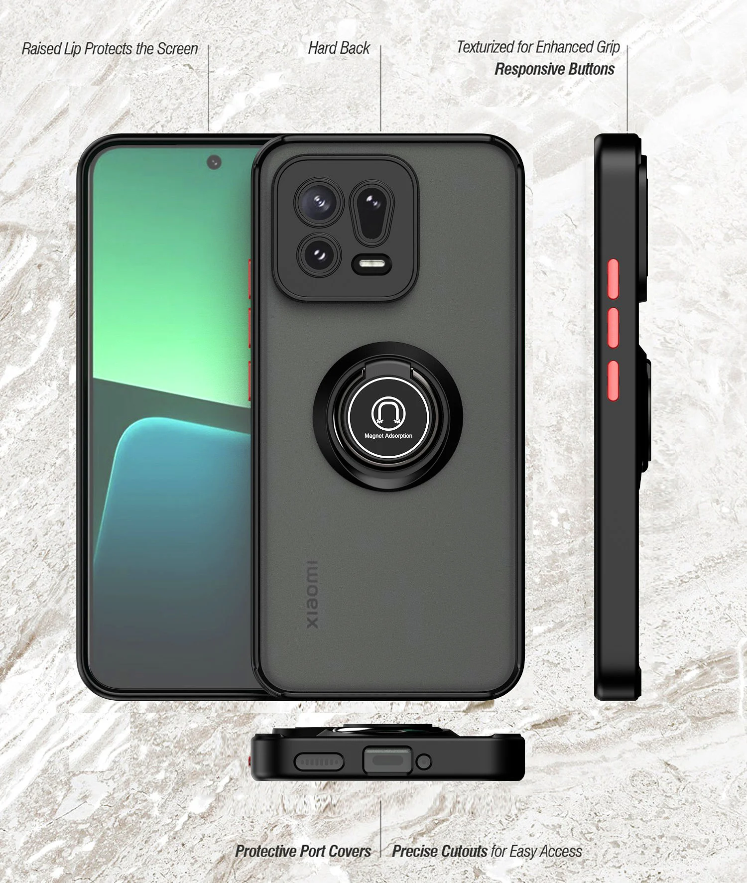 Армейский автомобильный чехол-подставка для телефона Xiaomi 14 Ultra Pro Mi 13 12 10 Lite 12x 11 Φ NE