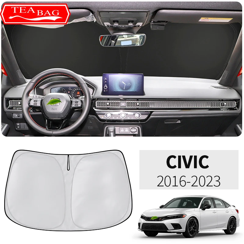 

For Honda Civic 8th 9th 10th 11th Gen 2004-2023 Nano-Insulat Windshield Sunshade Front Window Sun Shade Visor Car Accessories