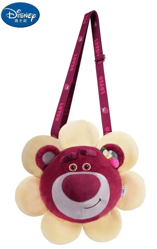 

Disney Anime Toy Story Lots-O'-Huggin Bear Flowers Series Lotso Kawaii Plush Handbag Hand Satchel Shoulder Bags For Children