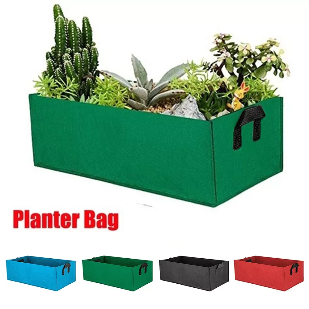 

Large Rectangular Vegetable Planting Bag For Horticulture Non-woven Fabric Garden Supplies Planting Bag Black Blue Red Green